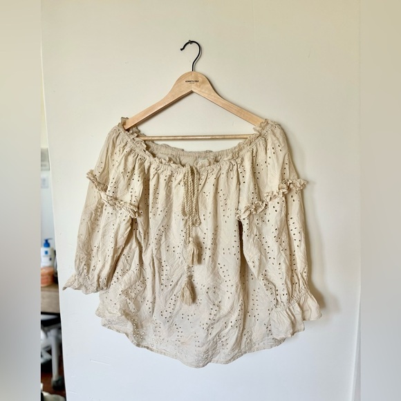 ANTHROPOLOGIE | JANE EYELET LACE OFF THE SHOULDER BLOUSE | 14 - Picture 12 of 12